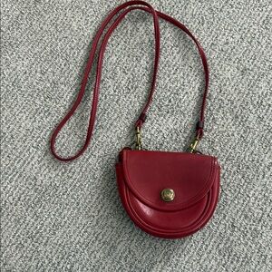 Coach Vintage Red Leather coin bag